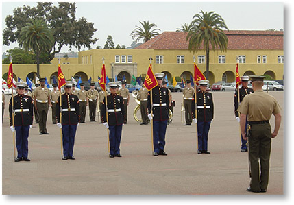 San Diego Platoon Honormen at MCRD Graduation from Marine Corps Boot Camp